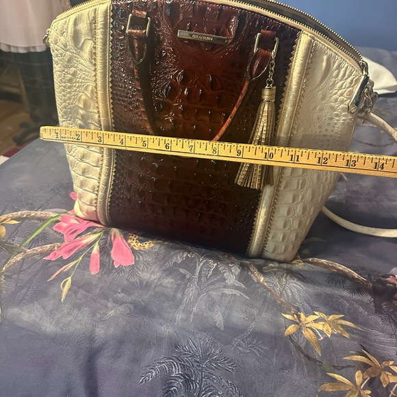 Large Duxbury Satchel Pecan Soriano by Brahmin - Picture 13 of 13